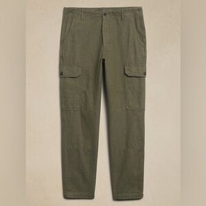 Banana Republic Green Cotton Cargo Pants Size 32x30 Utility Pockets Classic Fit